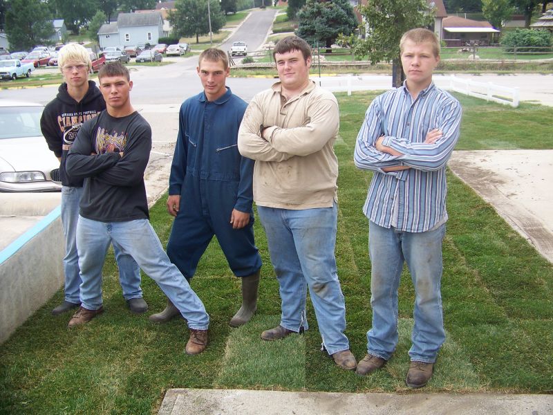 HowellsDodge Consolidated New Sod Installed at Howells Public Schools