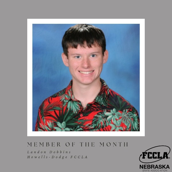 HowellsDodge Consolidated Landon Dobbins is the Nebraska FCCLA